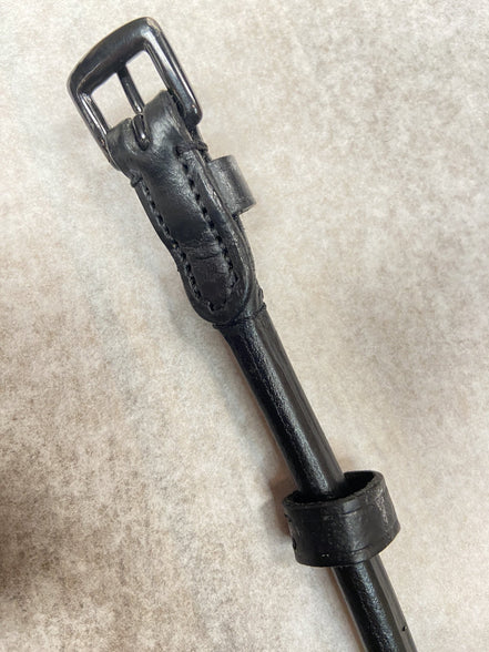 Mrs. Ros Keelriem Rondgenaaid Black Chrome Cob Toebehoren hoofdstellen - Maddelin Equestrian Mrs. Ros