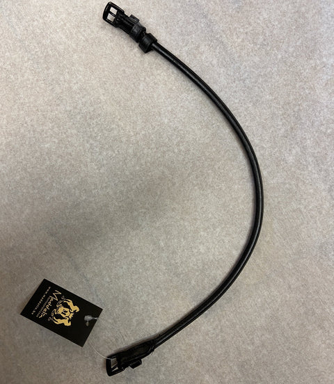 Mrs. Ros Keelriem Rondgenaaid Black Chrome Cob Toebehoren hoofdstellen - Maddelin Equestrian Mrs. Ros