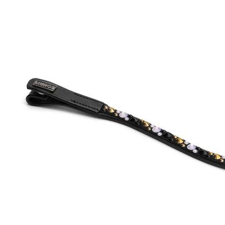 Mrs. Ros Stellux Browband Light Pink Black Gold Frontriemen - Maddelin Equestrian Mrs. Ros