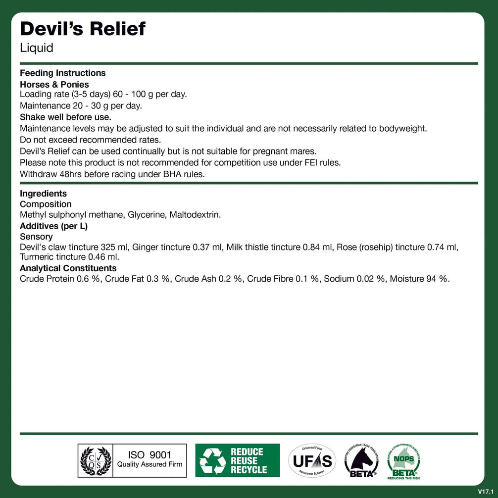 NAF Devils Relief Voedingssupplementen - Maddelin Equestrian Naf