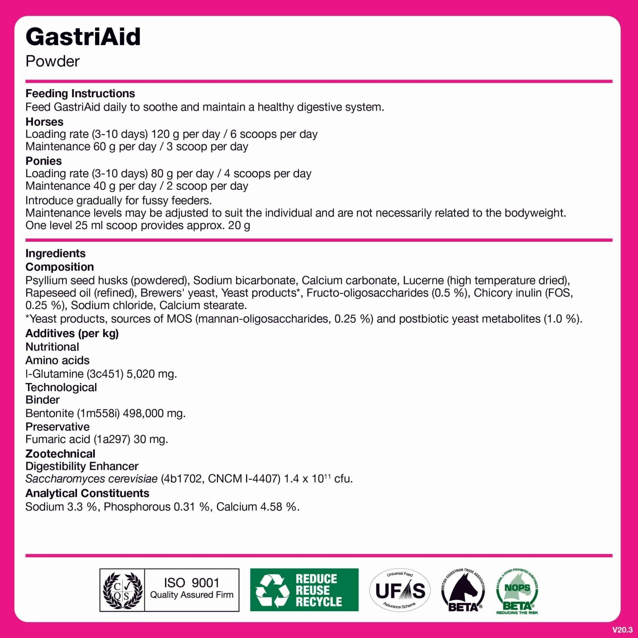 NAF Gastri Aid Voedingssupplementen - Maddelin Equestrian Naf