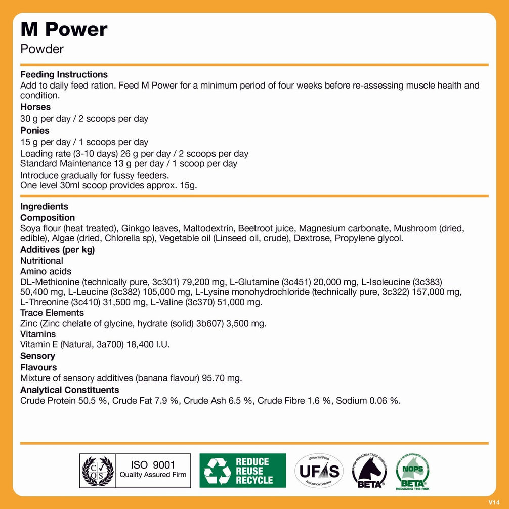 NAF M Power 900G Voedingssupplementen - Maddelin Equestrian Naf
