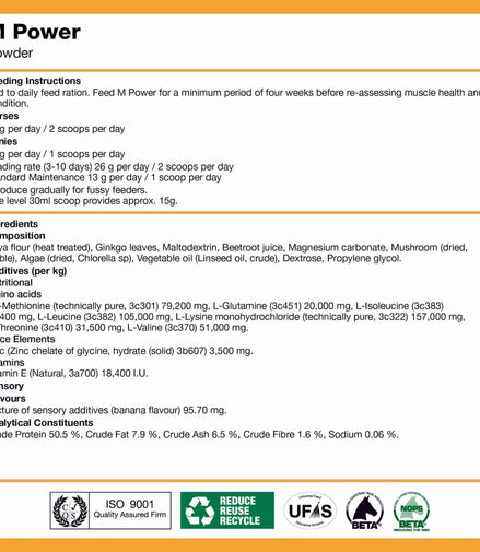 NAF M Power 900G Voedingssupplementen - Maddelin Equestrian Naf