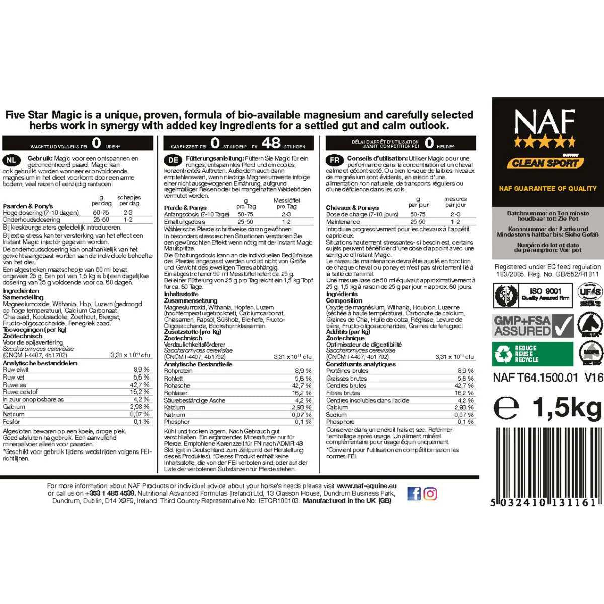 NAF Magic Poeder Voedingssupplementen - Maddelin Equestrian Naf