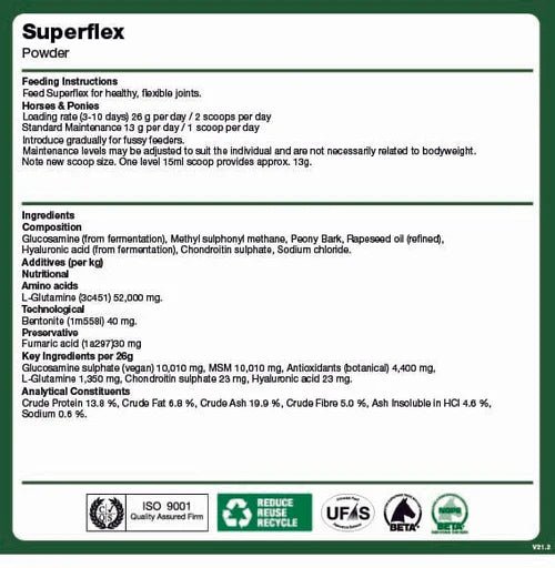 NAF Superflex poeder 800g Voedingssupplementen - Maddelin Equestrian Naf