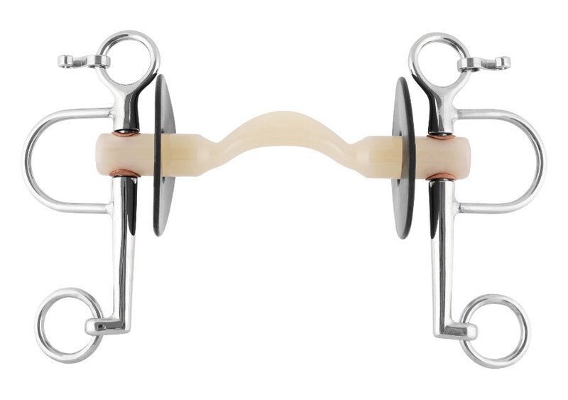 Nathe Pelham soft Mullen Mouth port and short cheeks - 20mm Pelham - Maddelin Equestrian Nathe