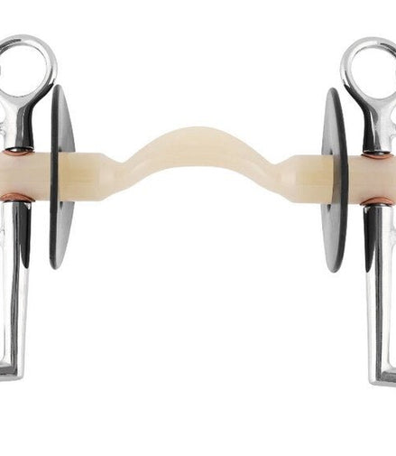 Nathe Pelham soft Mullen Mouth port and short cheeks - 20mm Pelham - Maddelin Equestrian Nathe