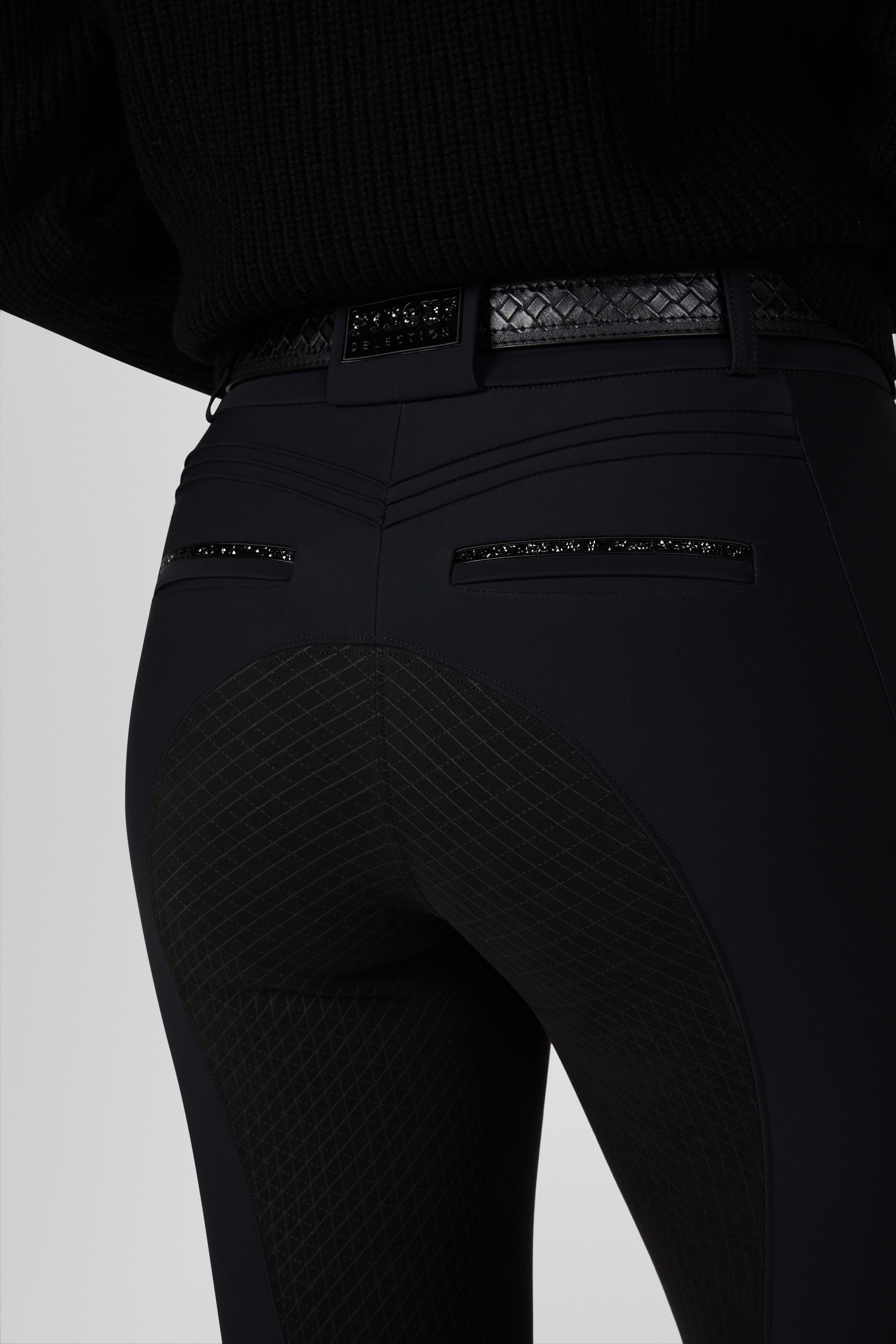 Pikeur Ceelina Grid TexLeather Full Grip Hoge Taille Rijbroek Dames – detailfoto 6