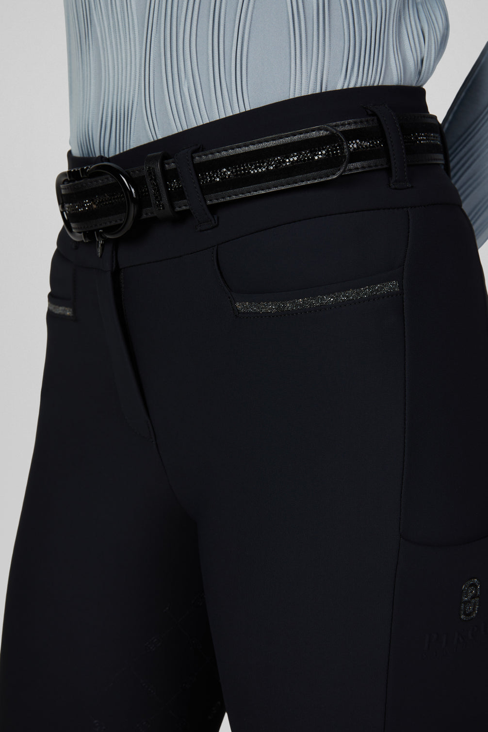 Pikeur Linnett Winter Softshell GripTec Full Grip Hoge Taille Rijbroek Dames – detailfoto 8