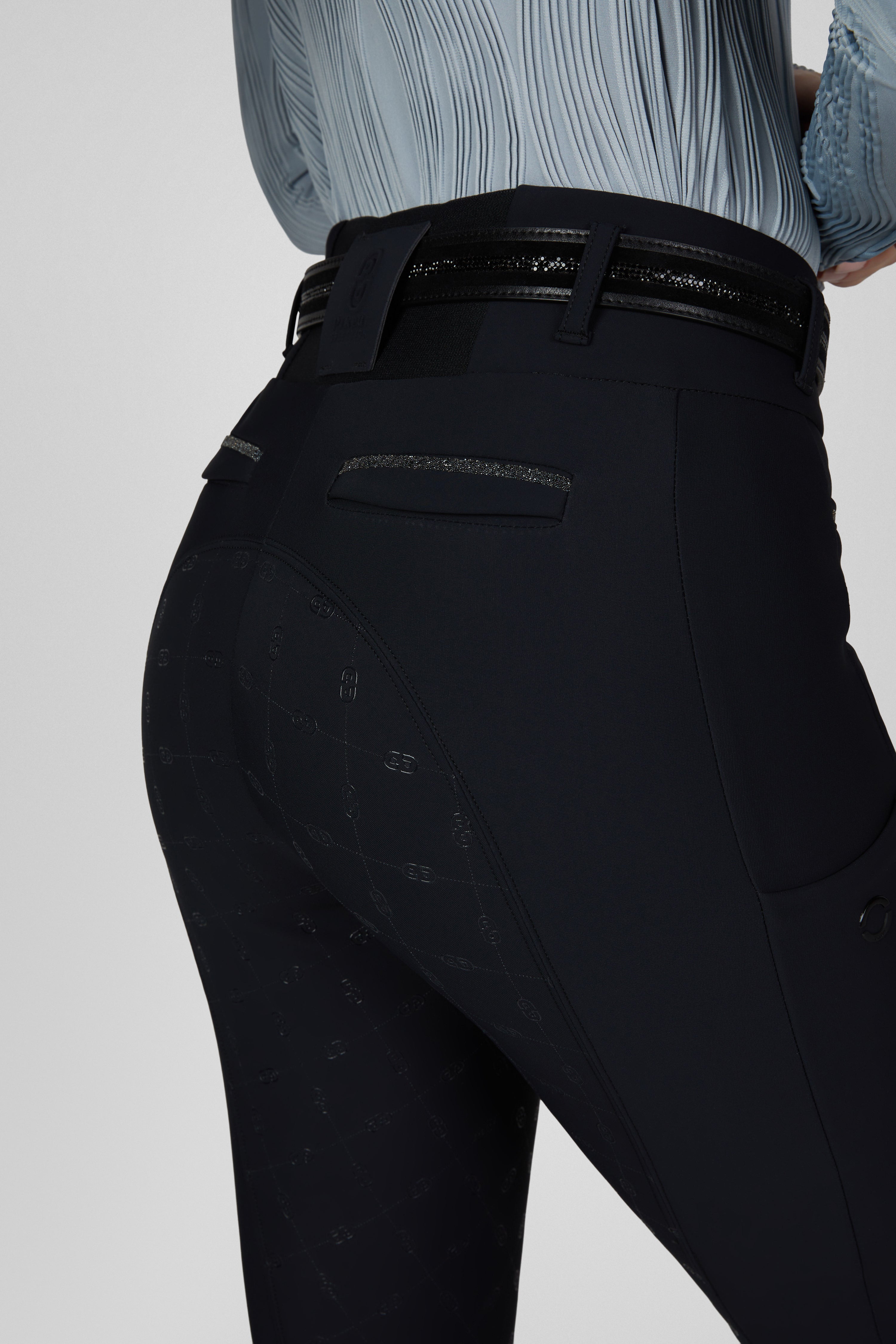 Pikeur Linnett Winter Softshell GripTec Full Grip Hoge Taille Rijbroek Dames – detailfoto 5