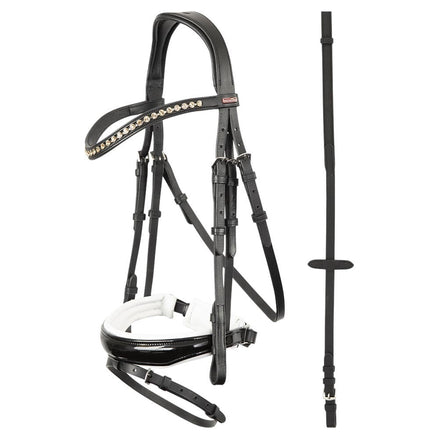 Premiere Hoofdstel Brest Met Lacque Antislip teugels Trenshoofdstellen - Maddelin Equestrian Premiere