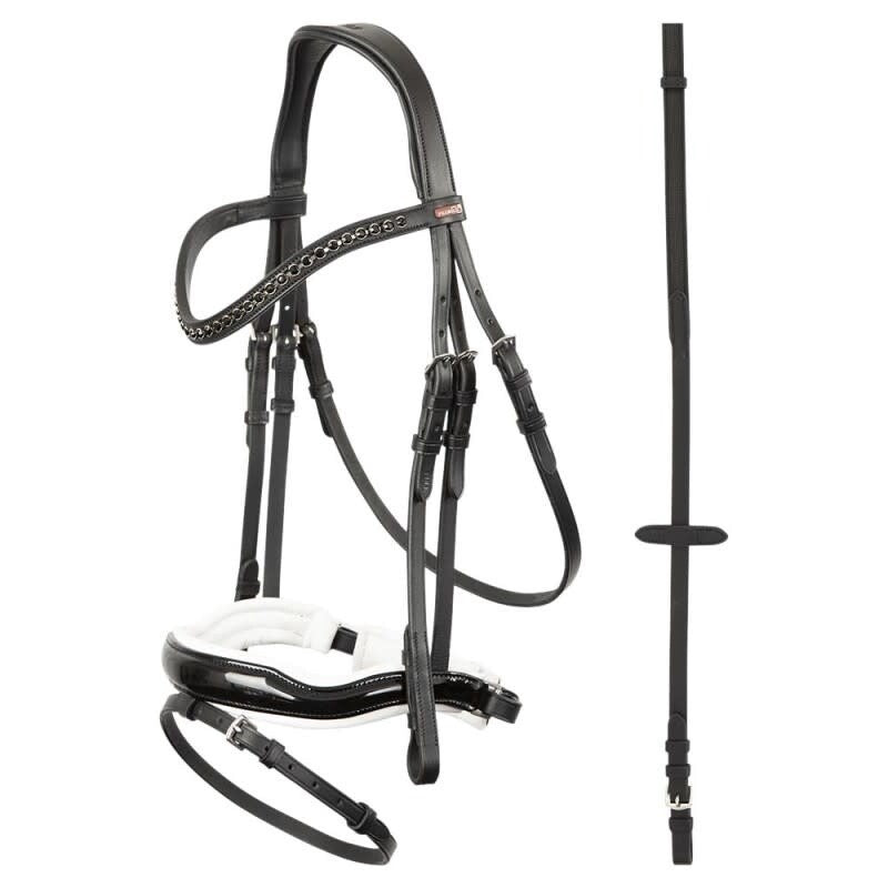 Premiere Hoofdstel Lorient Lacque Antislip Teugels Trenshoofdstellen - Maddelin Equestrian Premiere