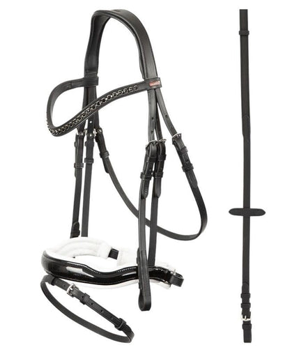 Premiere Hoofdstel Lorient Lacque Antislip Teugels Trenshoofdstellen - Maddelin Equestrian Premiere