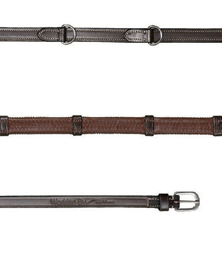 Dy'on 1/2'' Howlett Rubber Teugels met 3 D-ringen en 7 leren passanten Working