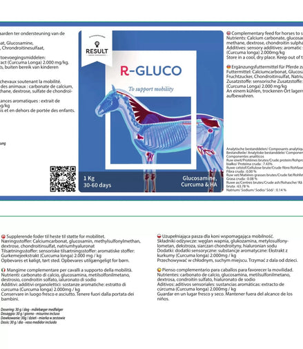 Result Equine Gluco 1KG Voedingssupplementen - Maddelin Equestrian Result Equine