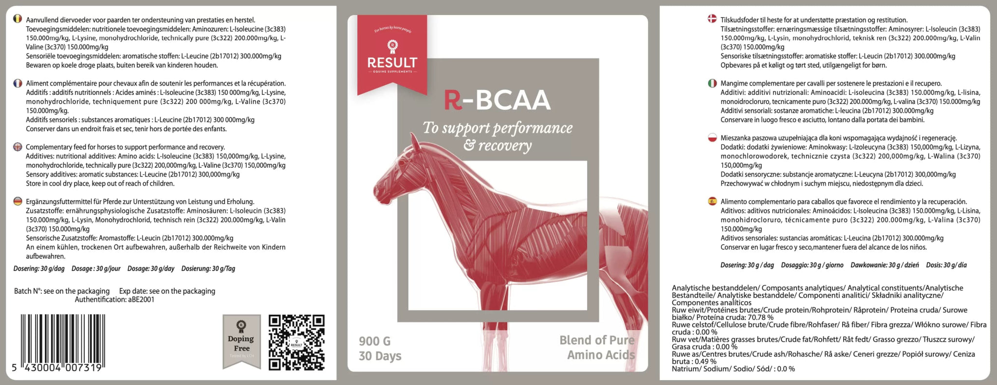 Result Equine R - BCAA Voedingssupplementen - Maddelin Equestrian Result Equine