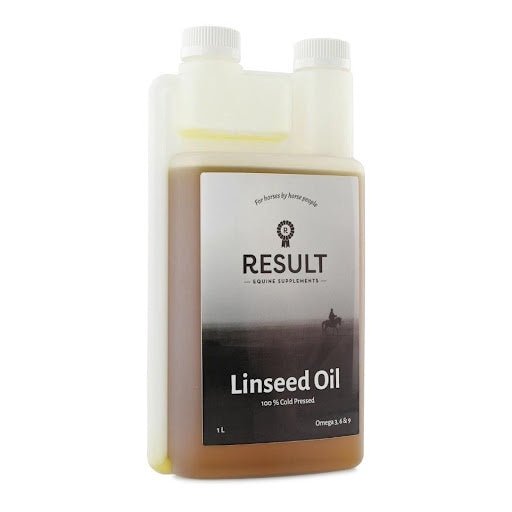Result Equine R - Linseed Oil 1L Voedingssupplementen - Maddelin Equestrian Result Equine