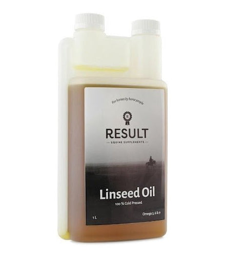 Result Equine R - Linseed Oil 1L Voedingssupplementen - Maddelin Equestrian Result Equine