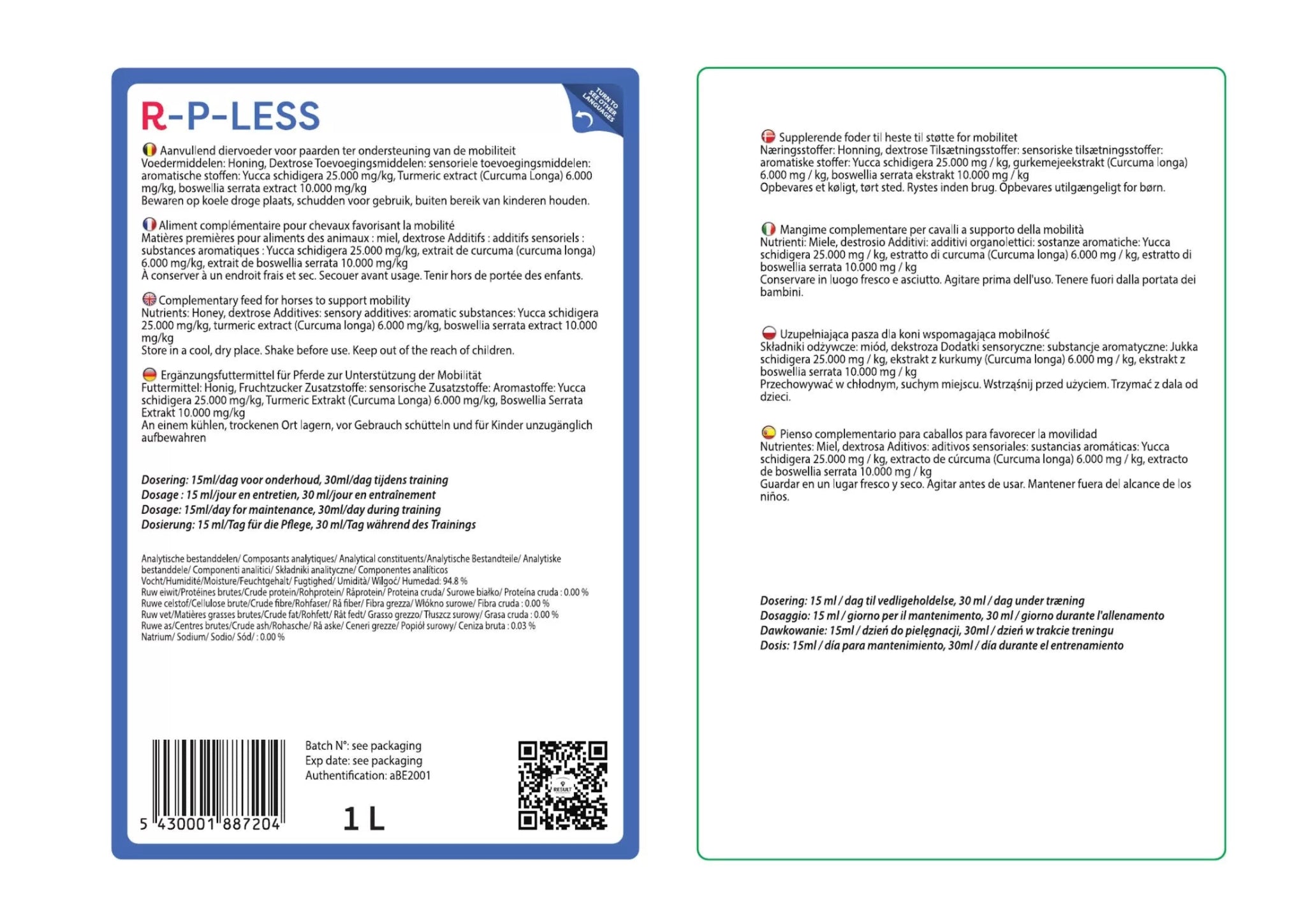 Result Equine R – P - Less 1l Voedingssupplementen - Maddelin Equestrian Result Equine