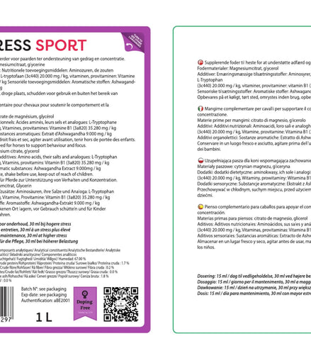 Result Equine R – Stress Sport 1l Voedingssupplementen - Maddelin Equestrian Result Equine