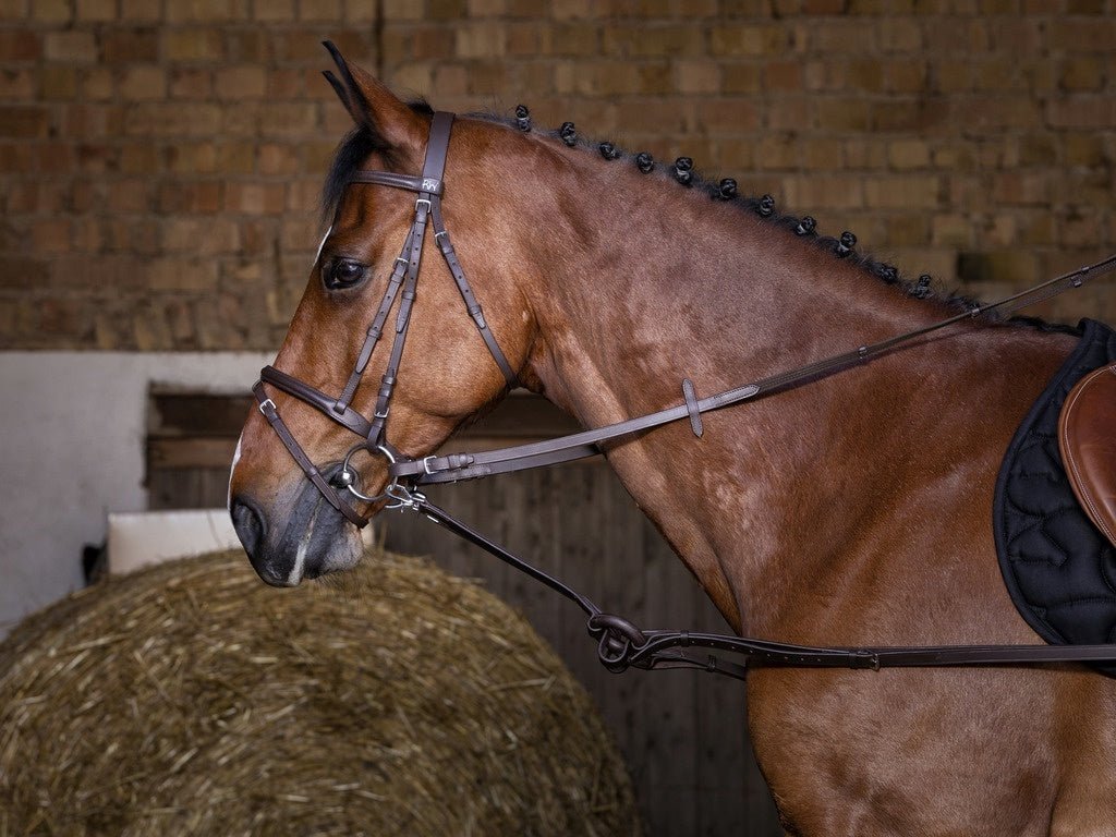 Rubber Bijzetteugels Zwart Longeerbenodigdheden - Maddelin Equestrian Riding World