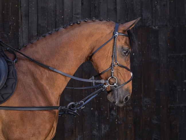 Rubber Bijzetteugels Zwart Longeerbenodigdheden - Maddelin Equestrian Riding World