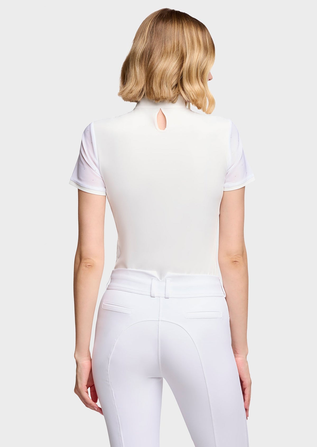 Samshield Aliosha Wedstrijdshirt Korte Mouwen Dames FW26 Wit - achterkant - Maddelin Equestrian