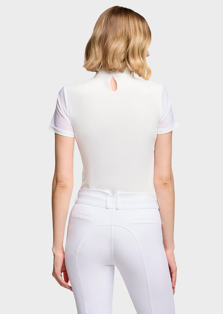 Samshield Aliosha Wedstrijdshirt Korte Mouwen Dames FW26 Wit - achterkant - Maddelin Equestrian