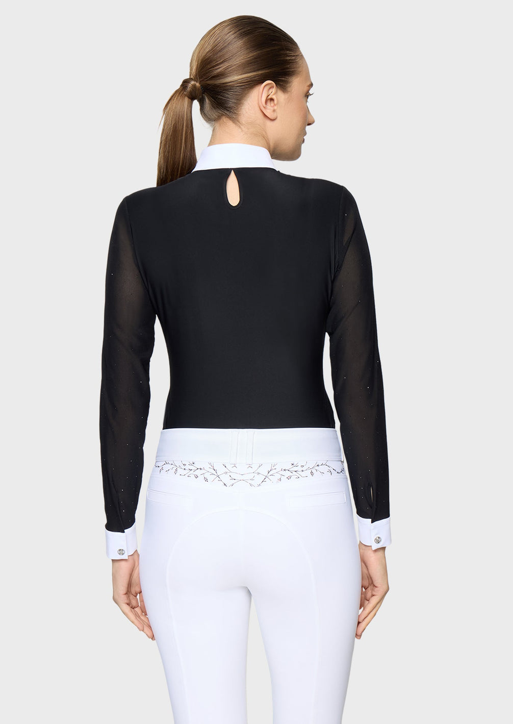 Samshield Anouchka Wedstrijdshirt Lange Mouwen Dames FW26 Zwart - achterkant - Maddelin Equestrian
