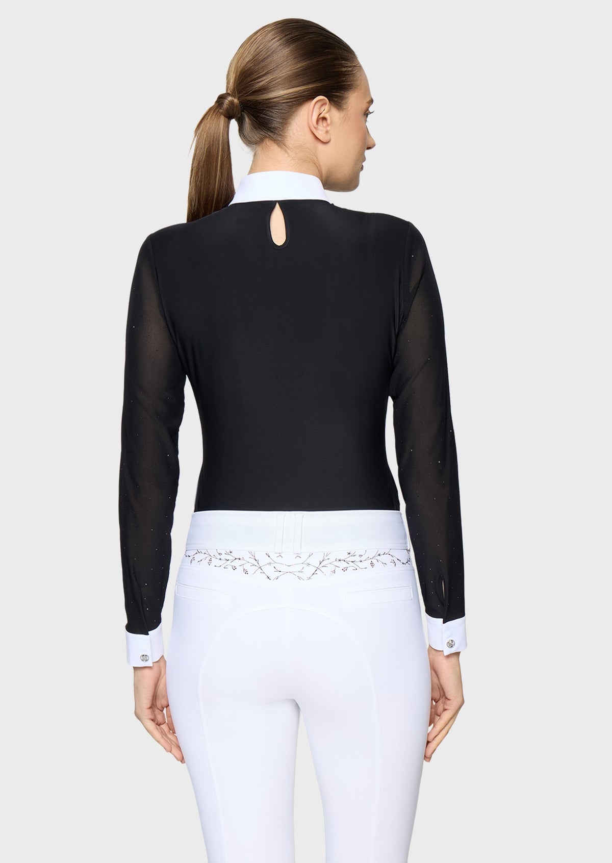 Samshield Anouchka Wedstrijdshirt Lange Mouwen Dames FW26 Zwart - achterkant - Maddelin Equestrian