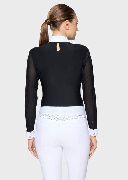 Samshield Anouchka Wedstrijdshirt Lange Mouwen Dames FW26 Zwart - achterkant - Maddelin Equestrian