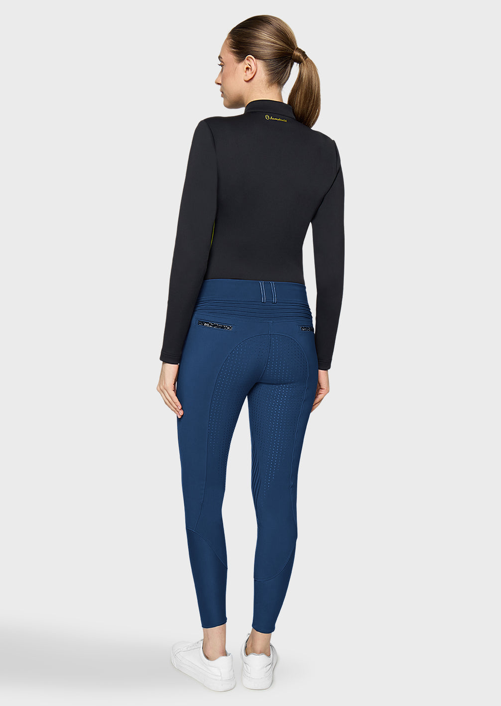 Samshield Clara Premium Full Grip Rijbroek Dames FW26 Cosmic Blue - achterkant - Maddelin Equestrian