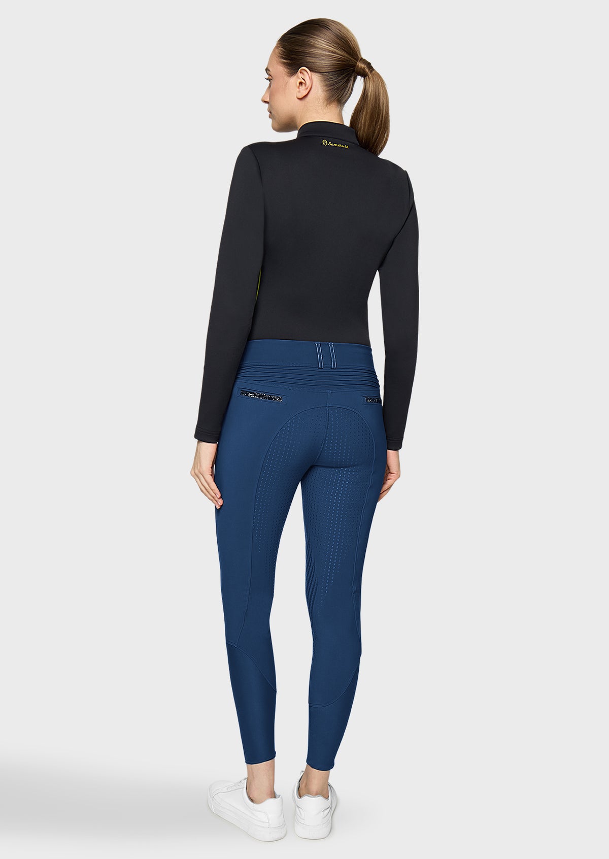 Samshield Clara Premium Full Grip Rijbroek Dames FW26 Cosmic Blue - achterkant - Maddelin Equestrian