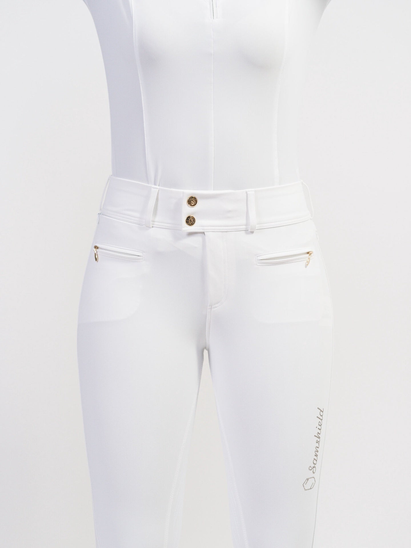 Samshield Dames Rijbroek Clara Full Grip Champagne Dames Rijbroeken - Maddelin Equestrian Samshield