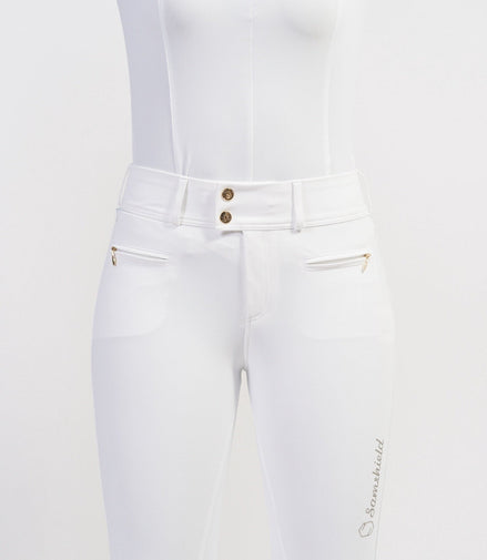 Samshield Dames Rijbroek Clara Full Grip Champagne Dames Rijbroeken - Maddelin Equestrian Samshield