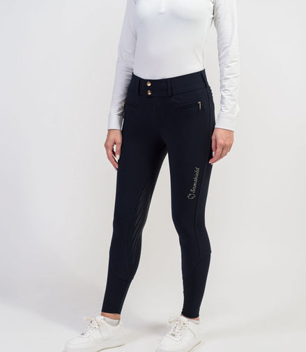 Samshield Dames Rijbroek Clara Full Grip Champagne Dames Rijbroeken - Maddelin Equestrian Samshield