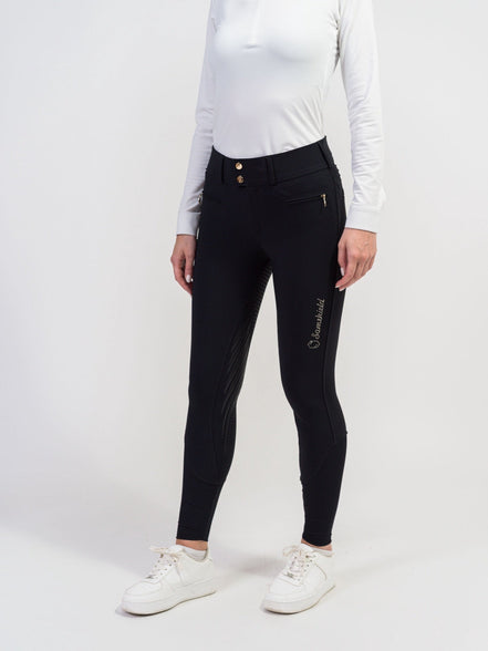 Samshield Dames Rijbroek Clara Full Grip Champagne Dames Rijbroeken - Maddelin Equestrian Samshield