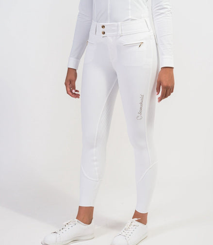 Samshield Dames Rijbroek Clara Full Grip Champagne Dames Rijbroeken - Maddelin Equestrian Samshield