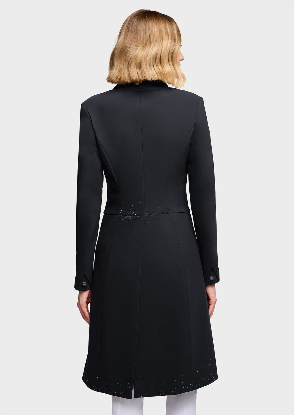 Samshield Frac Crystal Rain Dressuurfrac Dames FW26 Zwart - achterkant - Maddelin Equestrian
