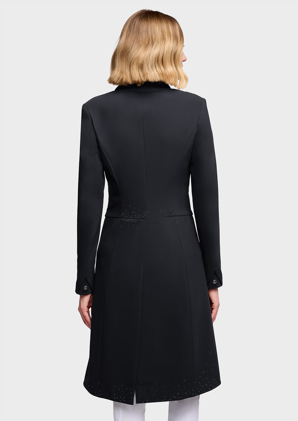 Samshield Frac Crystal Rain Dressuurfrac Dames FW26 Zwart - achterkant - Maddelin Equestrian