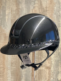 Samshield Glossy Black 2.0 Frontal Band Glacier Trim & Blazon Matt Black Samshield - Maddelin Equestrian Samshield