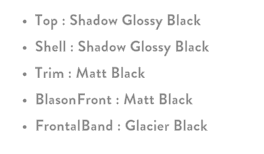 Samshield Glossy Black 2.0 Frontal Band Glacier Trim & Blazon Matt Black Samshield - Maddelin Equestrian Samshield