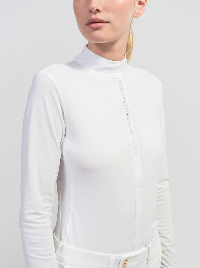 Samshield Julia Crystal Leaf Long Sleeve Women Shirt Wedstrijdshirts - Maddelin Equestrian Samshield