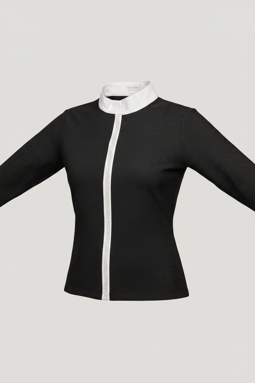Samshield Julia Crystal Leaf Long Sleeve Women Shirt Texturized Wedstrijdshirts - Maddelin Equestrian Samshield
