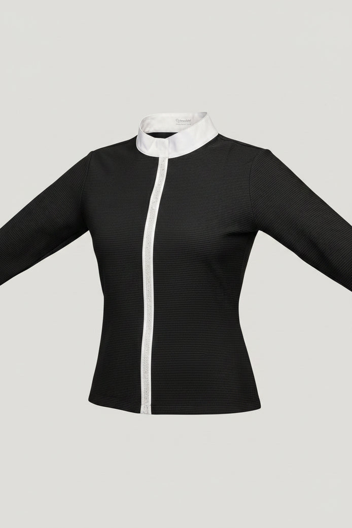 Samshield Julia Crystal Leaf Long Sleeve Women Shirt Texturized Wedstrijdshirts - Maddelin Equestrian Samshield
