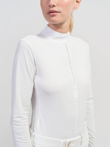Samshield Julia Crystal Leaf Long Sleeve Women Shirt Texturized Wedstrijdshirts - Maddelin Equestrian Samshield