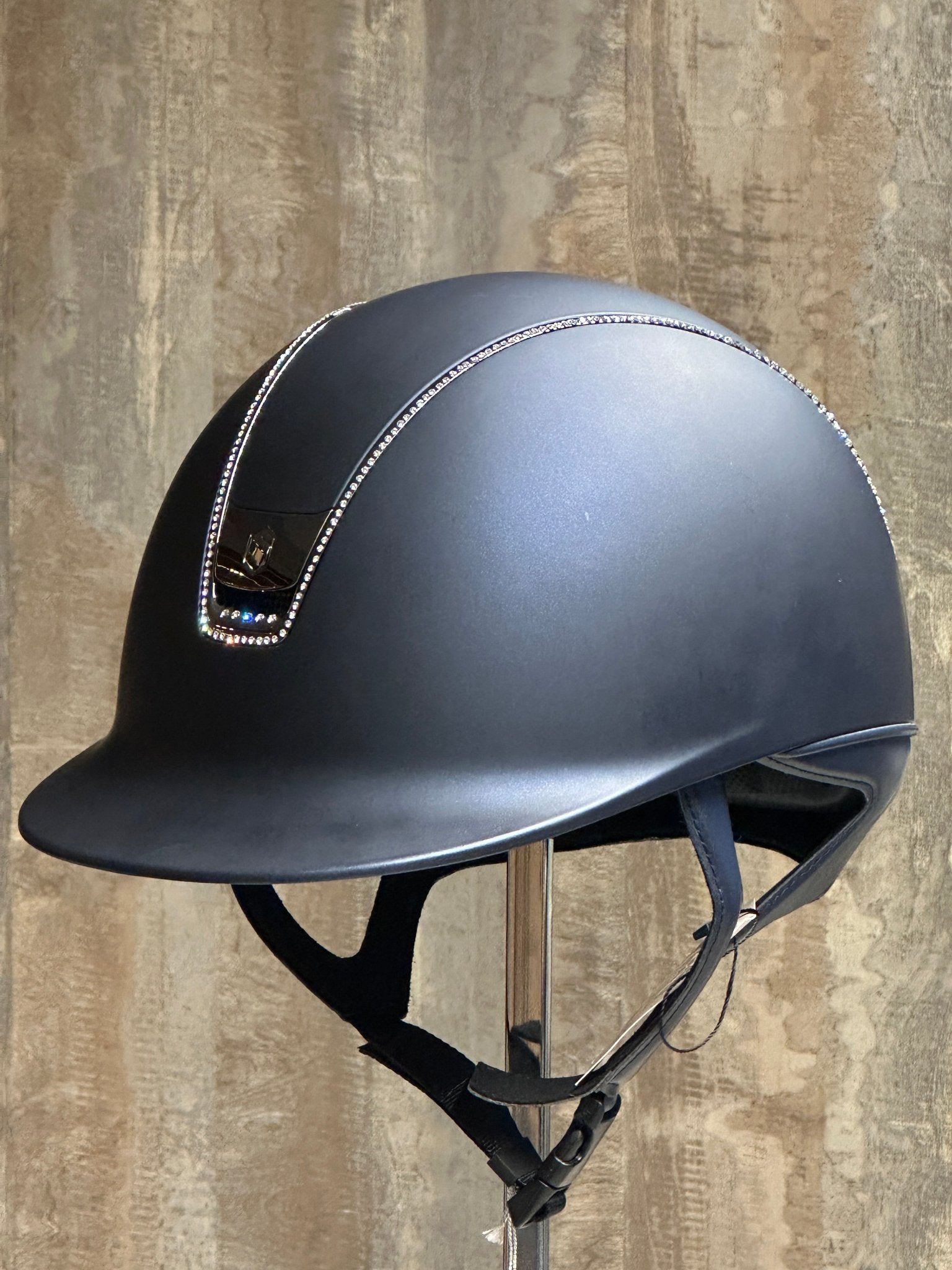 Samshield Matt 2.0 Blue Chrome Black Full Swaro 300 Crystals Samshield - Maddelin Equestrian Samshield