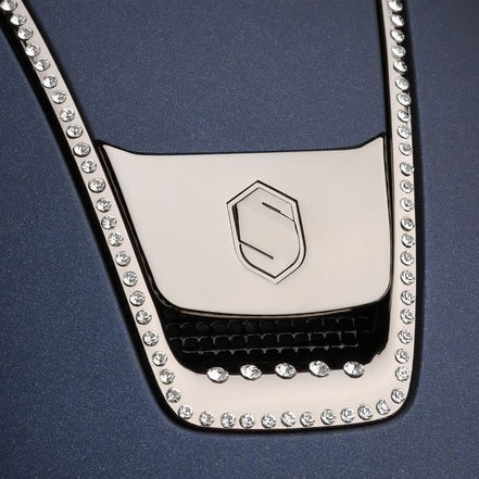 Samshield Matt 2.0 Blue Chrome Black Full Swaro 300 Crystals Samshield - Maddelin Equestrian Samshield