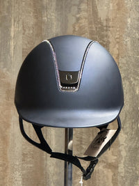 Samshield Matt 2.0 Blue Chrome Black Full Swaro 300 Crystals Samshield - Maddelin Equestrian Samshield