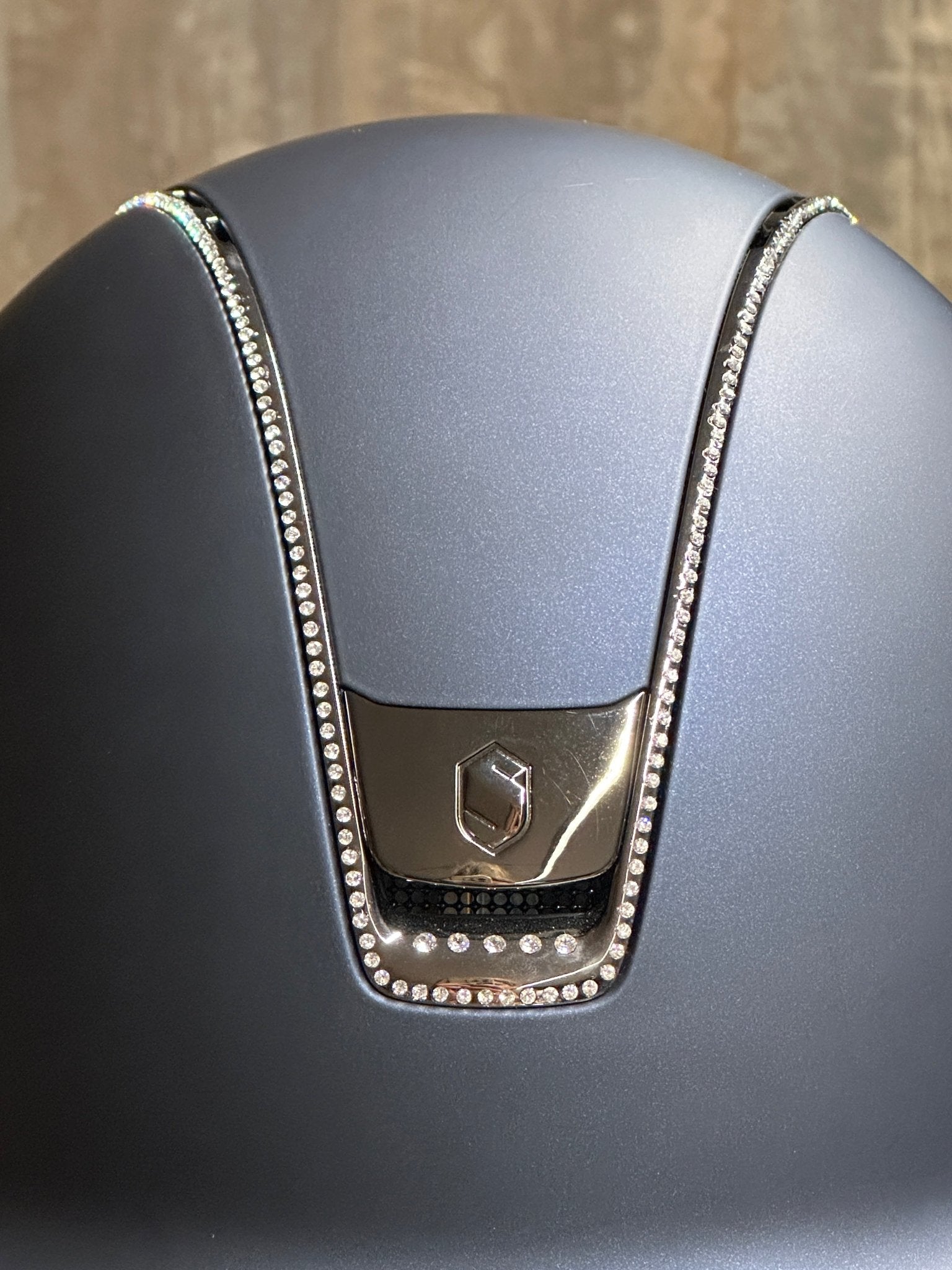 Samshield Matt 2.0 Blue Chrome Black Full Swaro 300 Crystals Samshield - Maddelin Equestrian Samshield